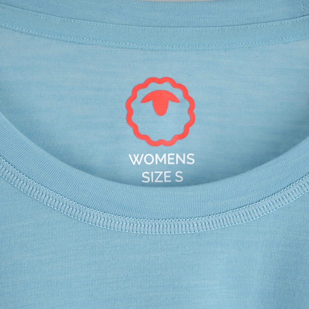 Womens Merino Blend 125 Ultrafine LS Crew (Lagoon)
