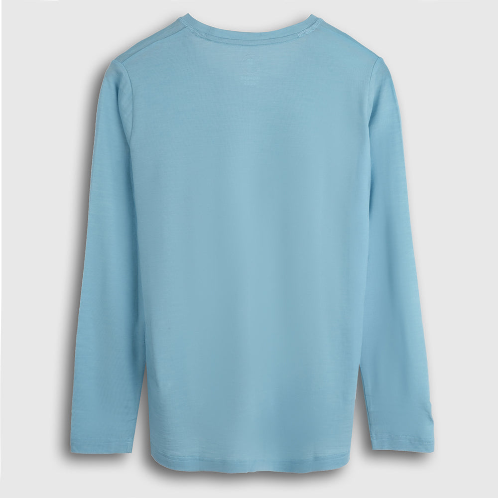 Womens Merino Blend 125 Ultrafine LS Crew (Lagoon)