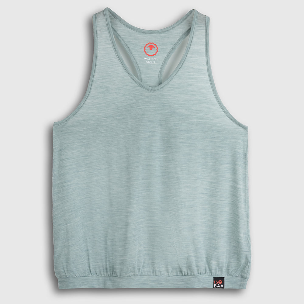 Womens Merino Blend 125 Ultrafine Racer Vest (Agave)