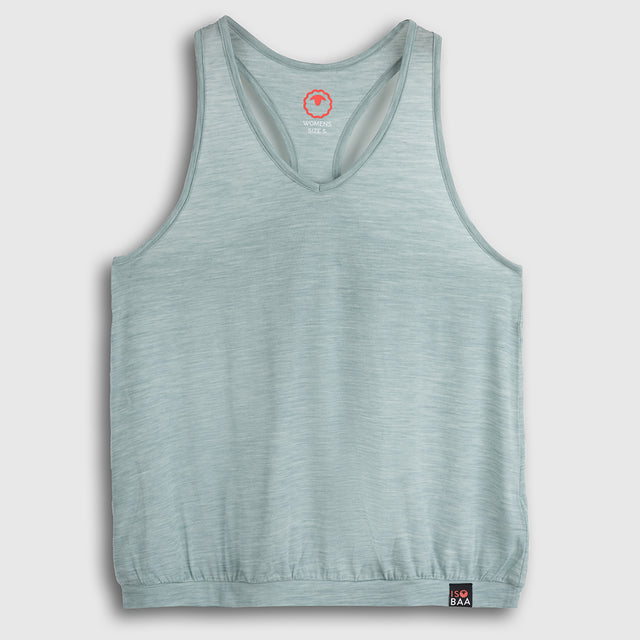 Womens Merino Blend 125 Ultrafine Racer Vest (Agave)