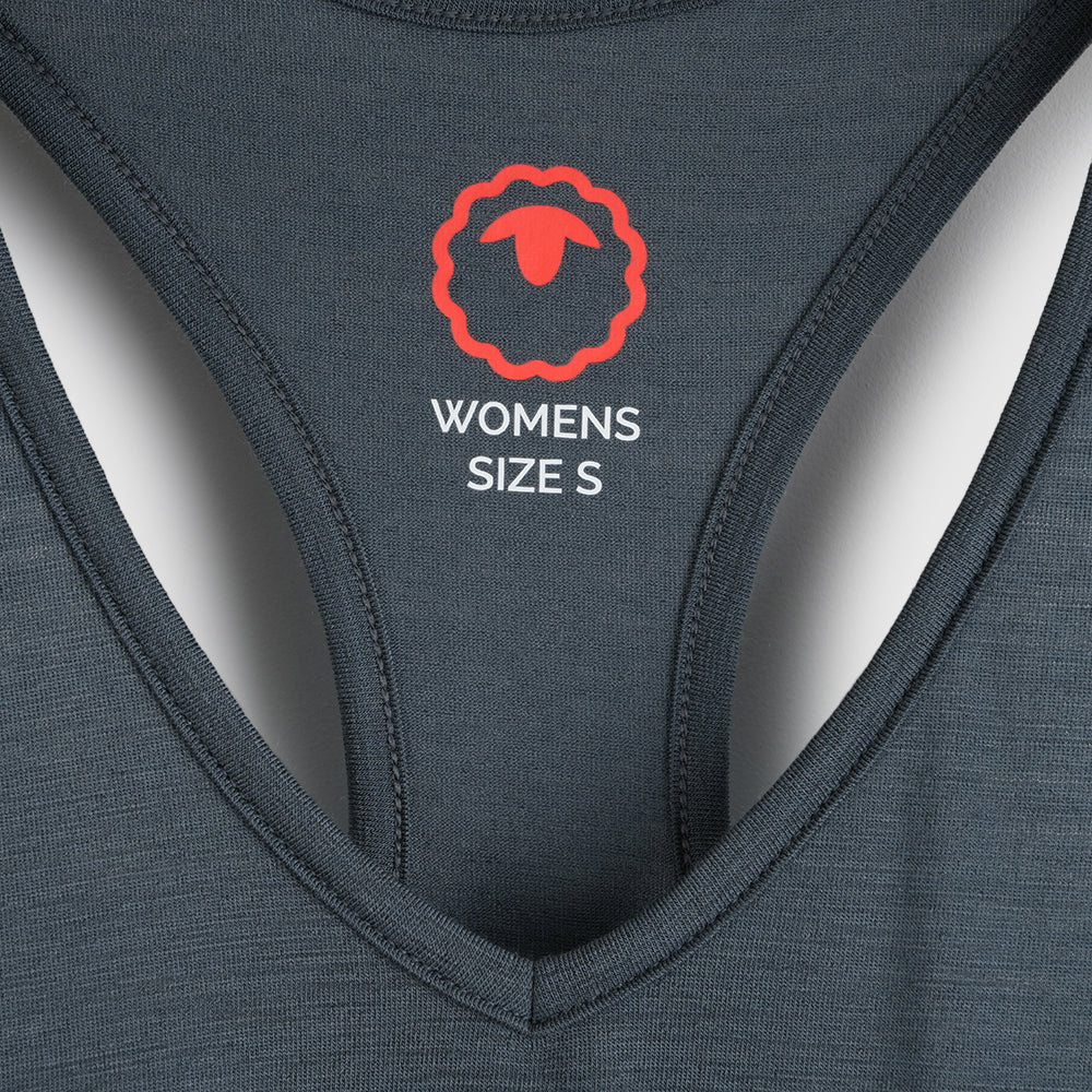 Womens Merino Blend 125 Ultrafine Racer Vest (Turbulence)