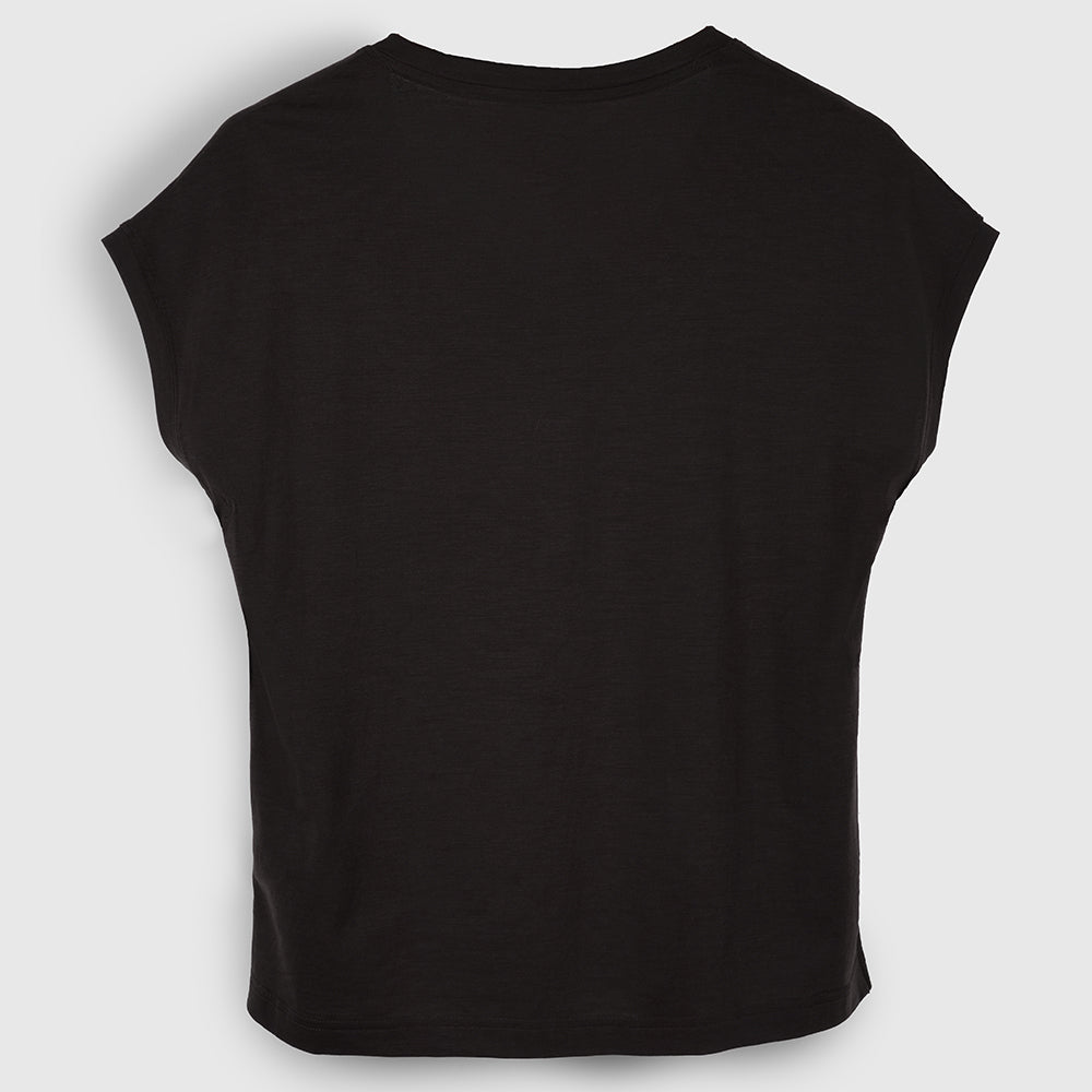 Womens Merino Blend 125 Ultrafine SS Scoop Top (Brown Stone)