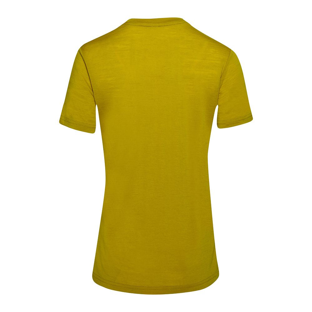 Isobaa Womens Merino 150 Peaks T-Shirt (Lime/Petrol)