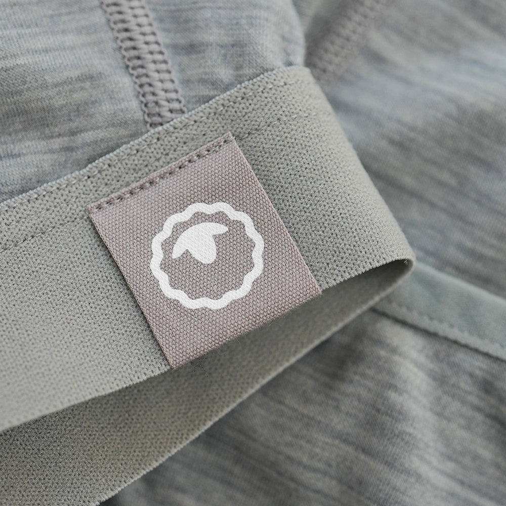 Womens Merino Blend 160 Crop Top (Cloud Melange)