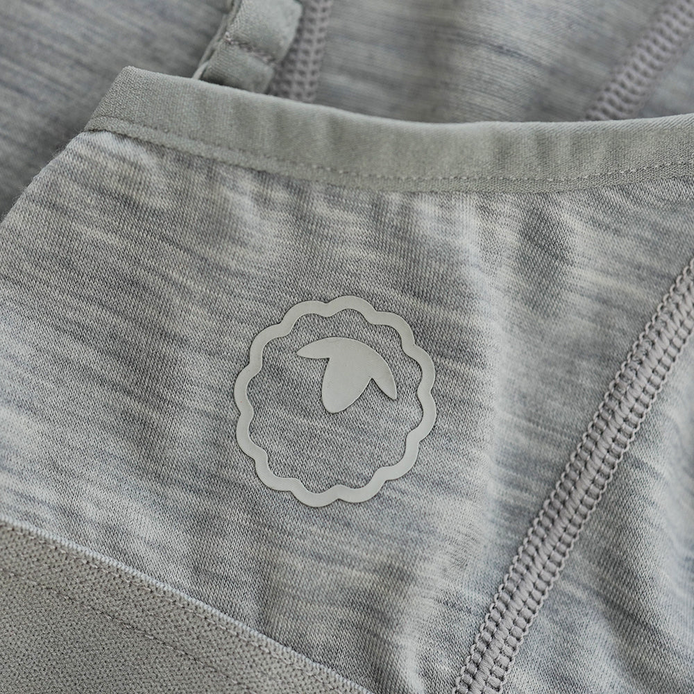Womens Merino Blend 160 Crop Top (Cloud Melange)