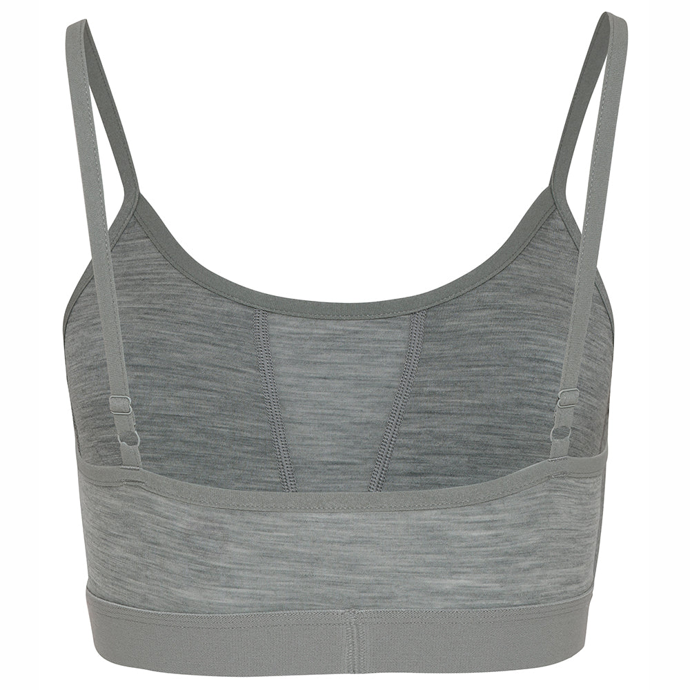 Womens Merino Blend 160 Crop Top (Cloud Melange)