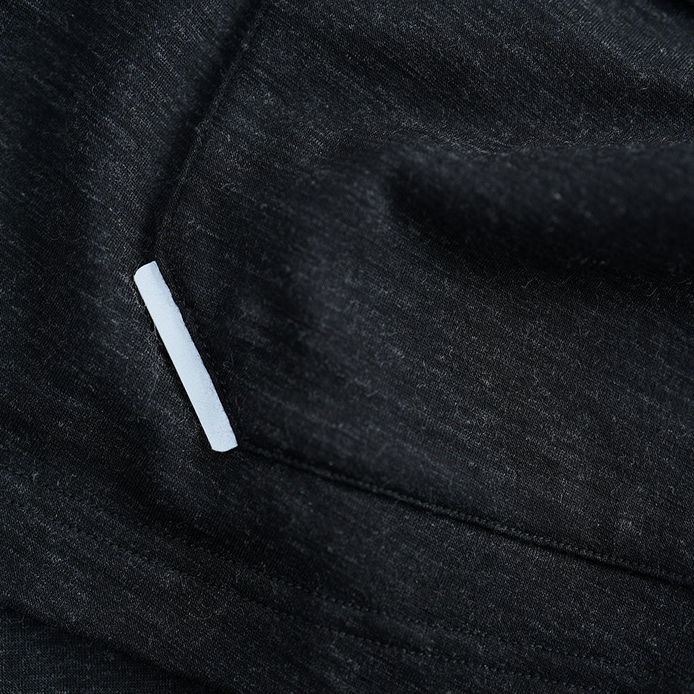 Womens 160 SS Cycle Zip Top (Black Melange)