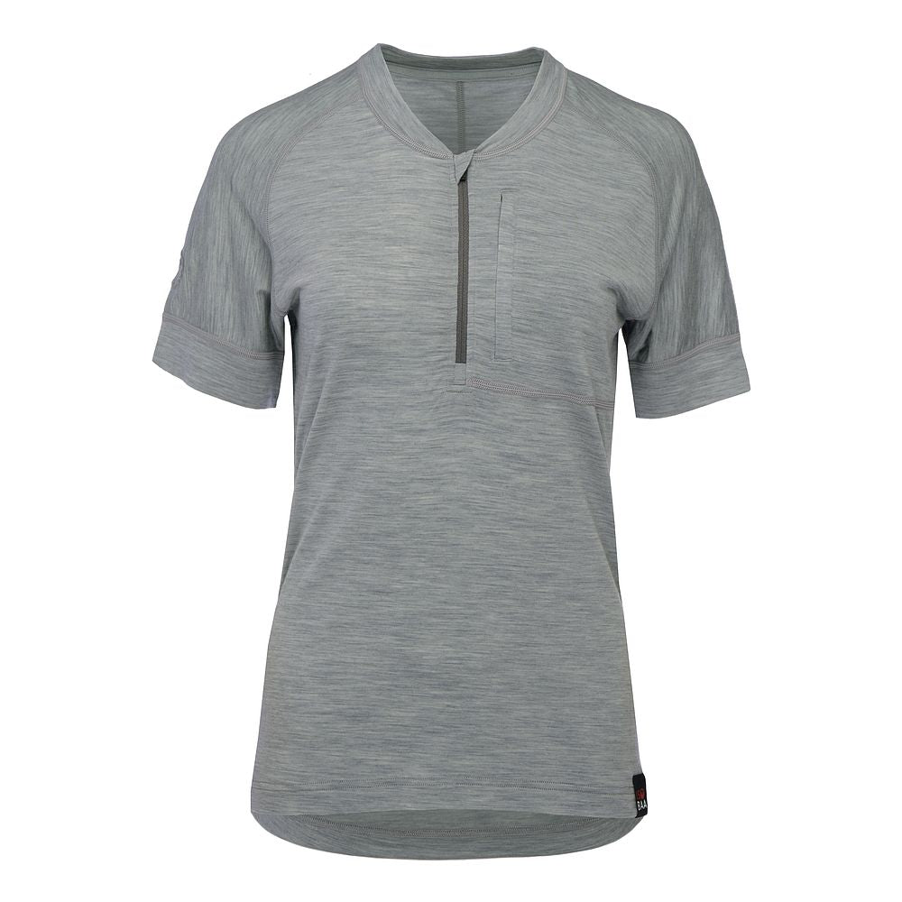 Womens 160 SS Cycle Zip Top (Cloud Melange)