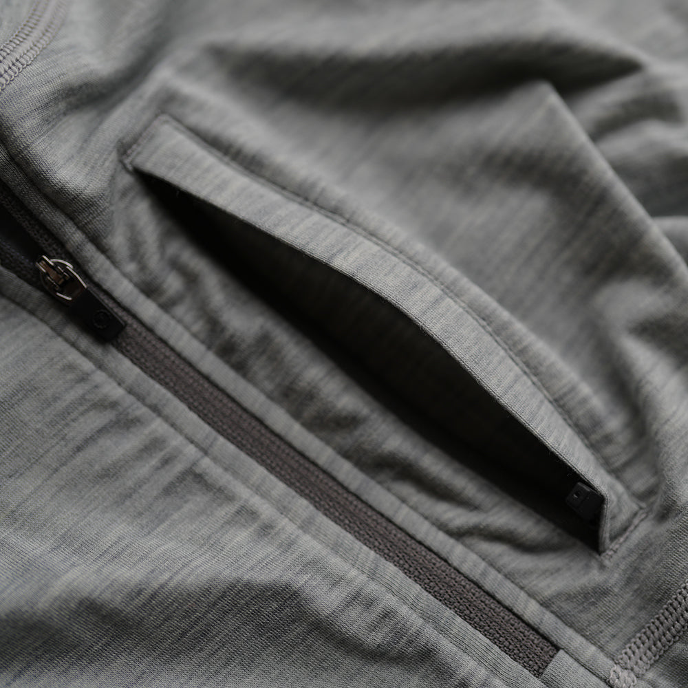 Womens 160 SS Cycle Zip Top (Cloud Melange)