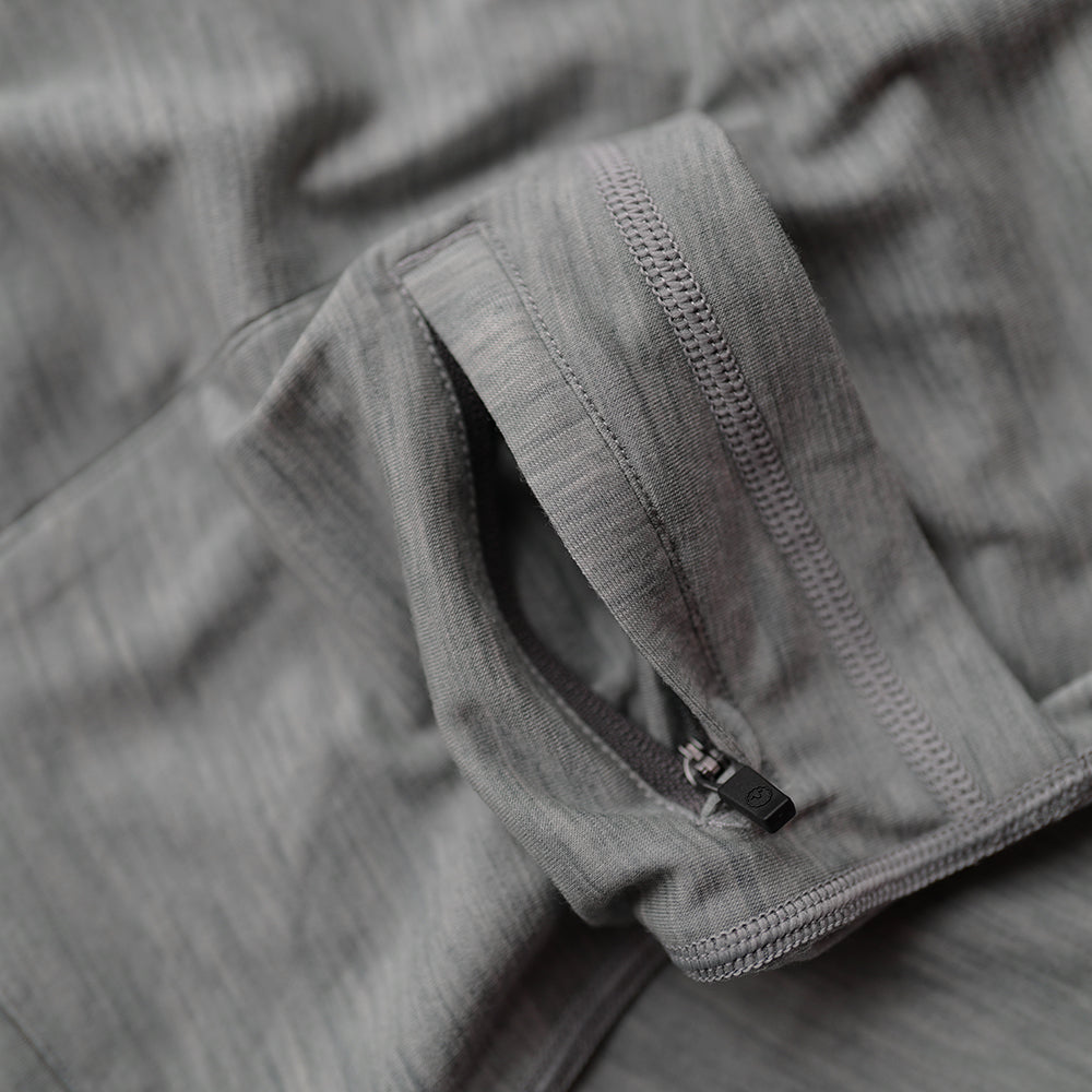 Womens 160 SS Cycle Zip Top (Cloud Melange)
