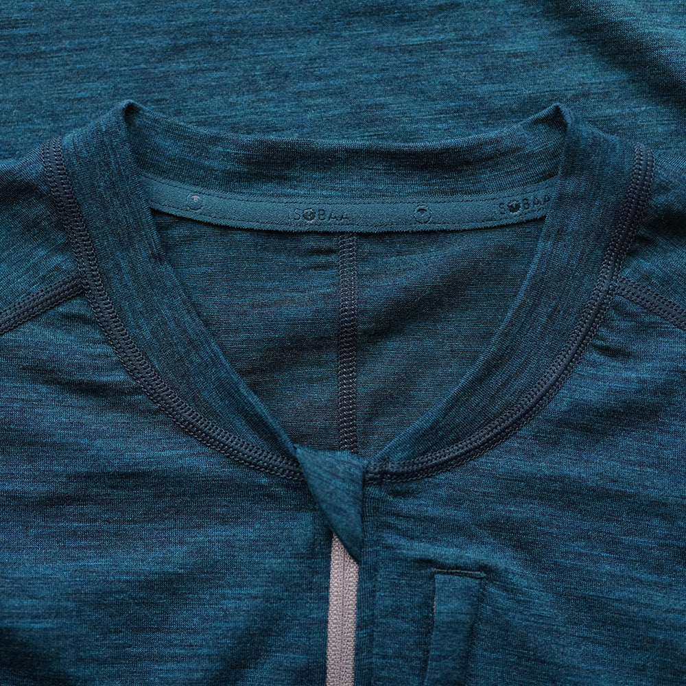 Womens 160 SS Cycle Zip Top (Petrol)