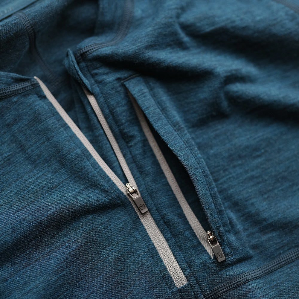 Womens 160 SS Cycle Zip Top (Petrol)