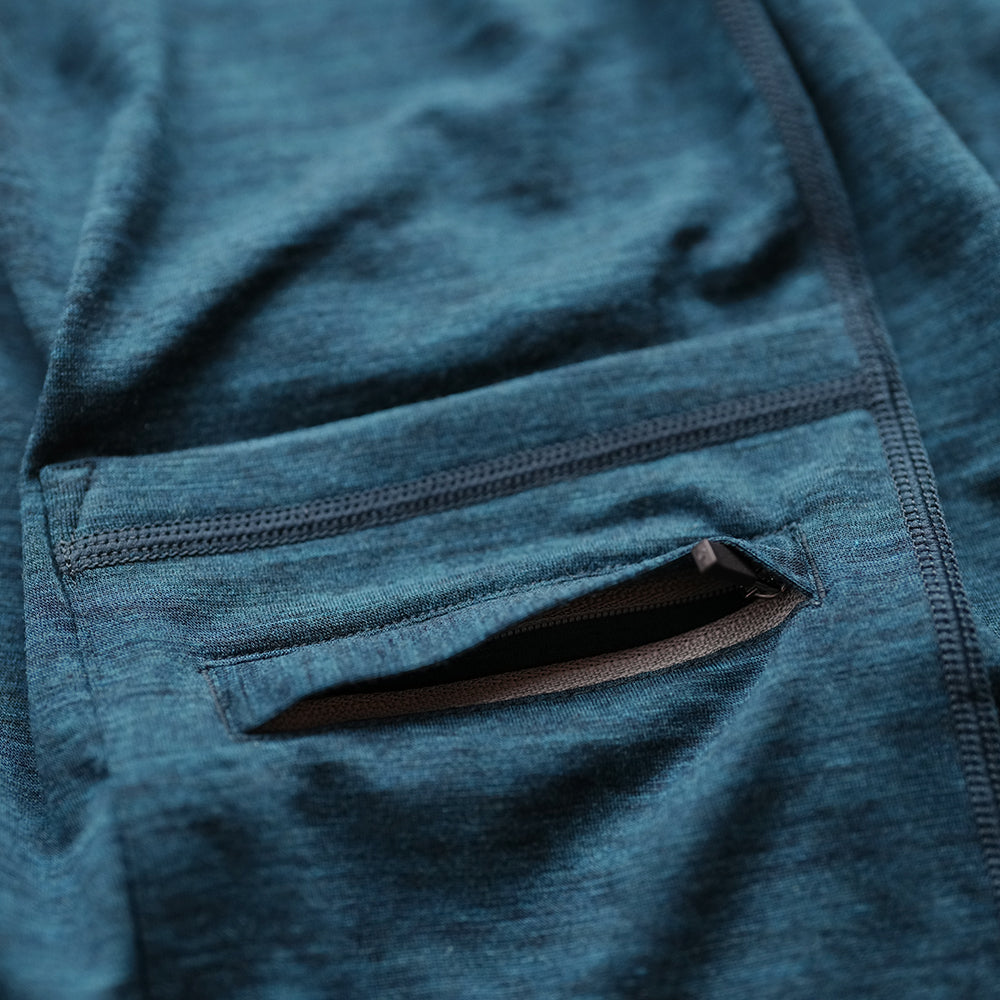 Womens 160 SS Cycle Zip Top (Petrol)