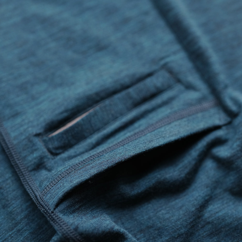 Womens 160 SS Cycle Zip Top (Petrol)