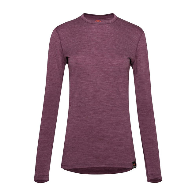 Isobaa Womens Merino 180 Long Sleeve Crew (Mauve/Melange)