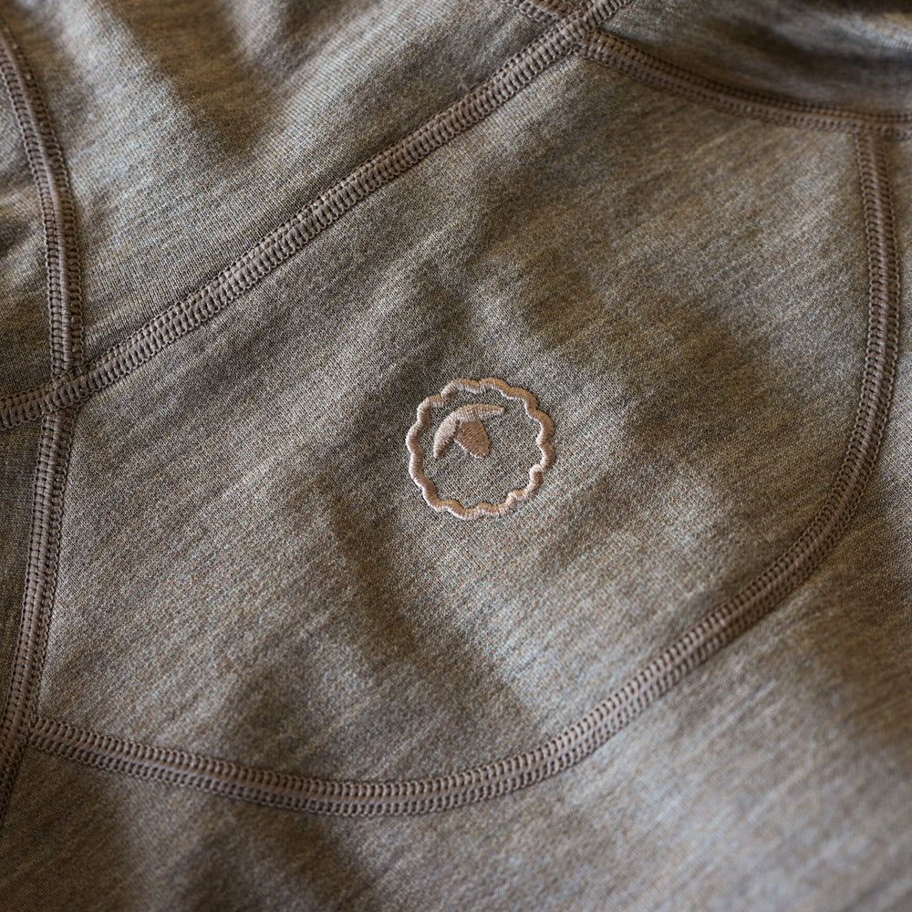 Isobaa Womens Merino 260 Casual Hoodie (Truffle Melange/Smoke)