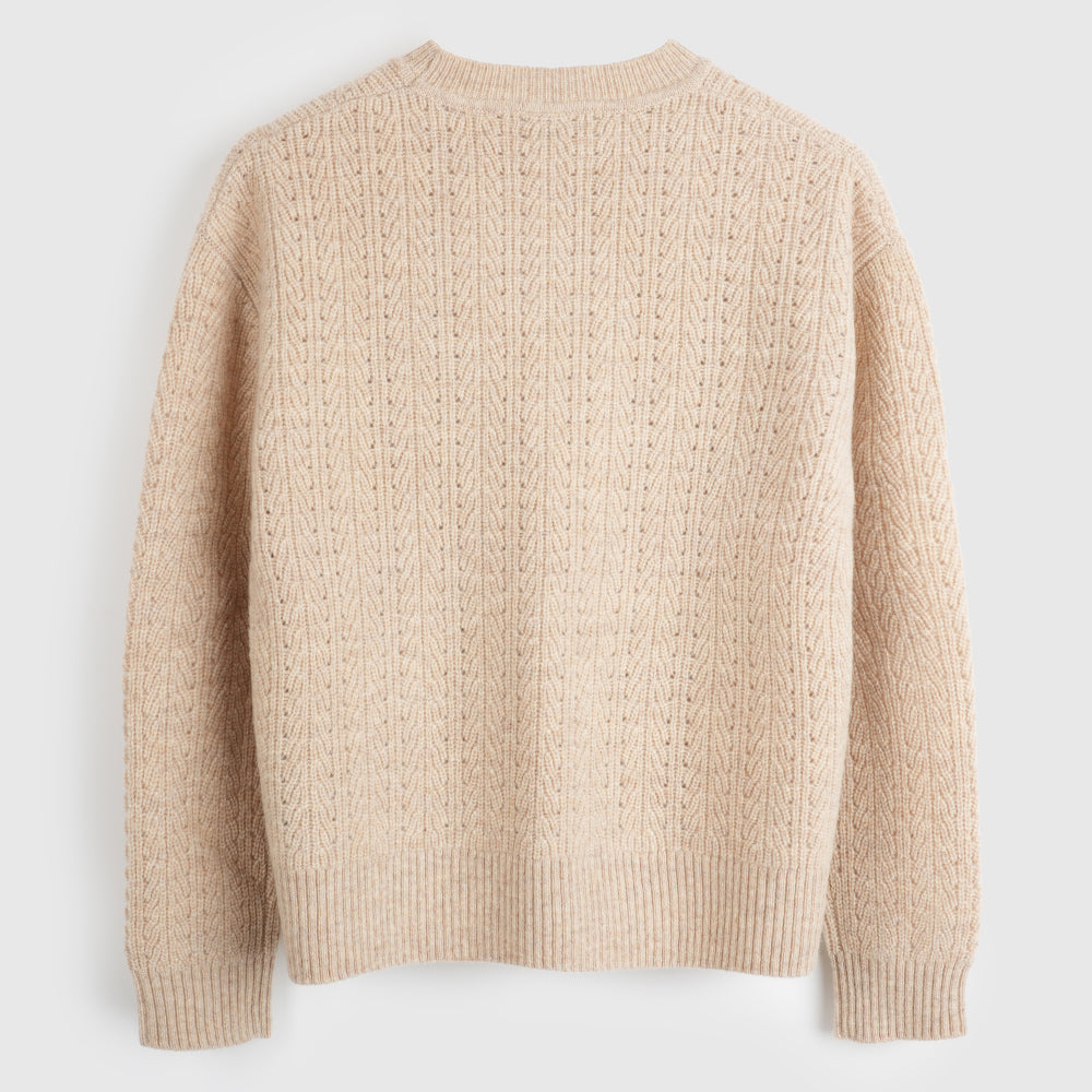 Damen Clover Merino Crew Sweater (Oatmeal)