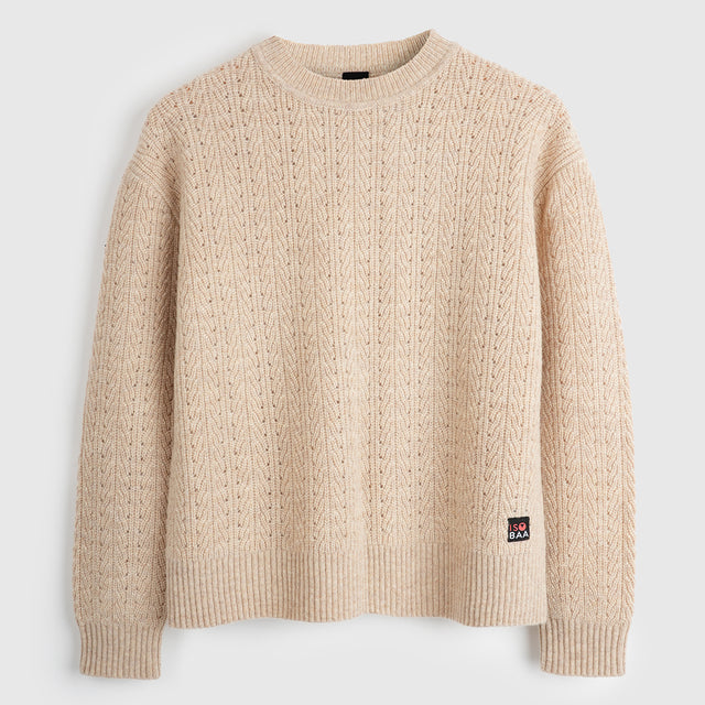 Damen Clover Merino Crew Sweater (Oatmeal)