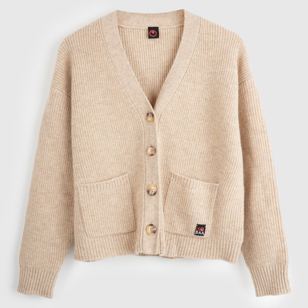 Womens Herdwick Merino Cardigan (Oatmeal)