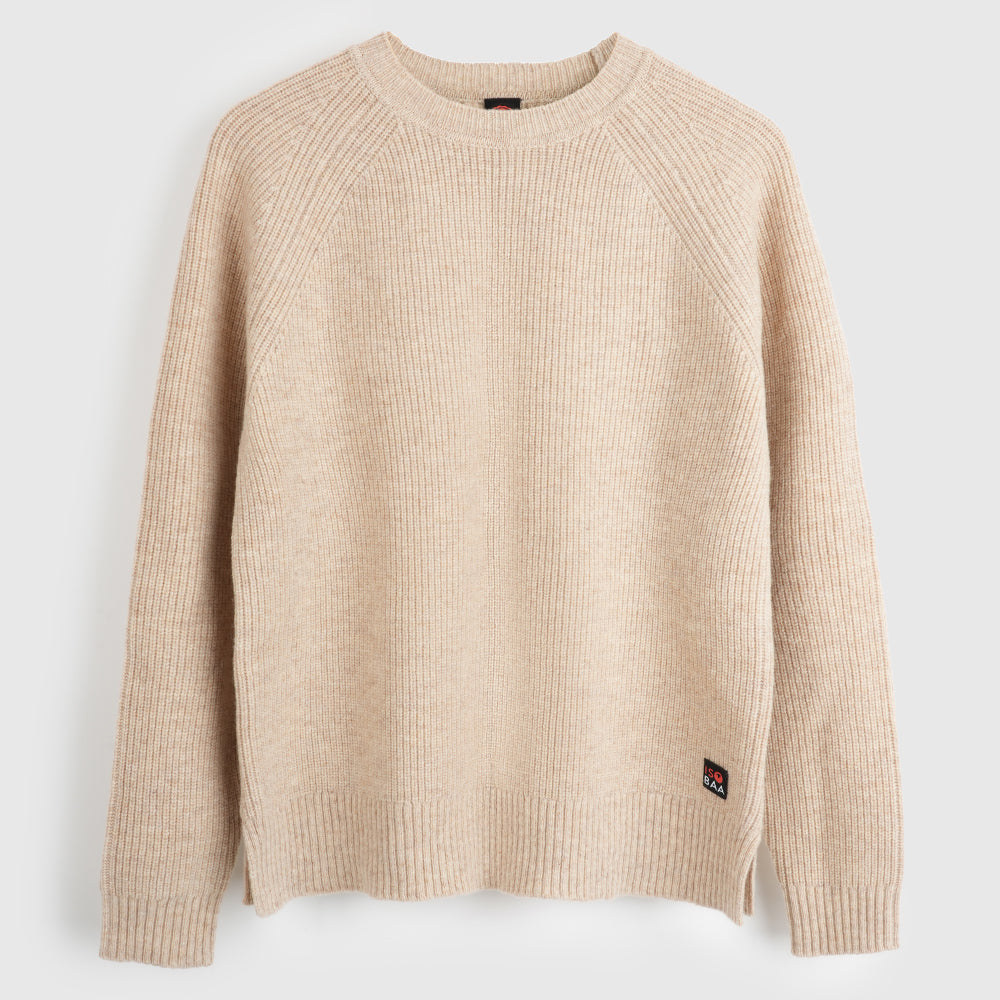 Womens Herdwick Merino Crew Sweater (Oatmeal)