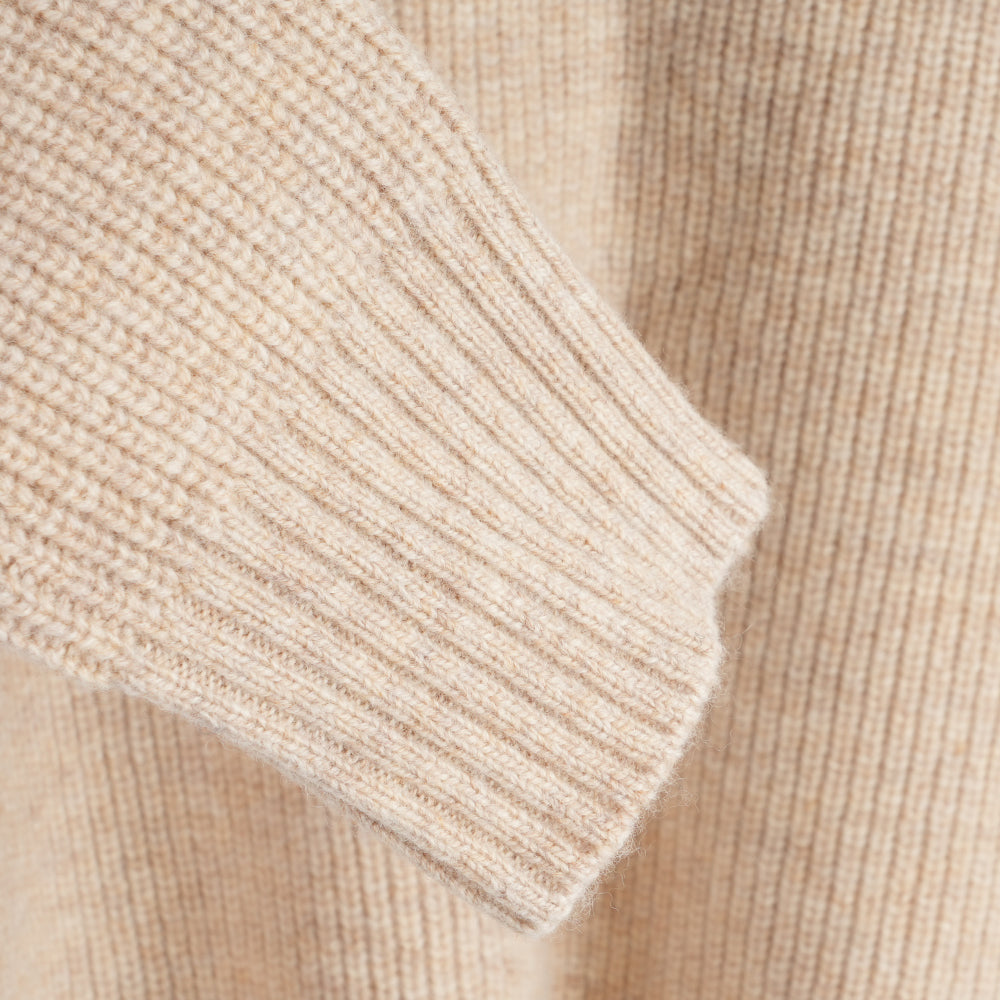 Womens Herdwick Merino Funnel Neck Sweater (Oatmeal)