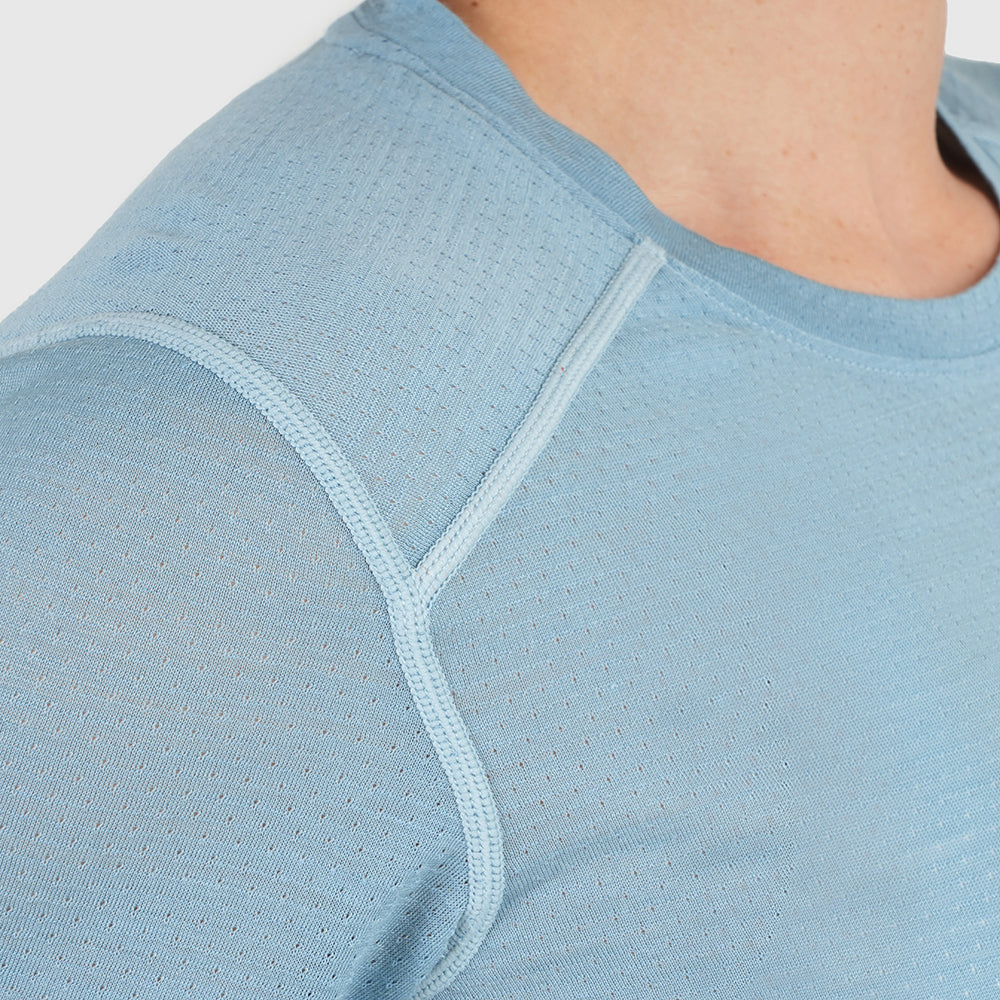 Womens Merino 150 Active Blend Short Sleeve Crew (Lagoon)