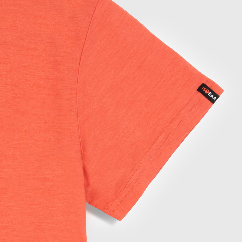 Damen Merino 150 Camping Relaxed Tee (Coral/Wine)