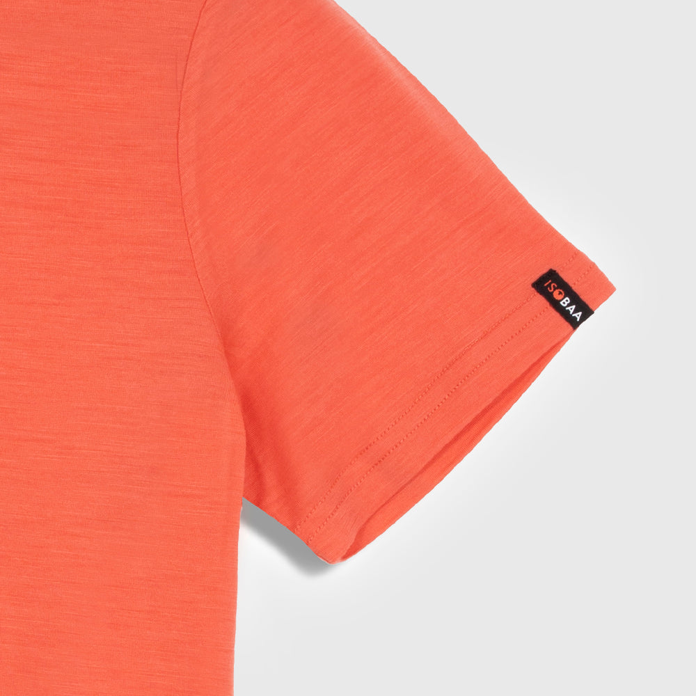 Womens Merino 150 Emblem Tee (Coral/Pink)