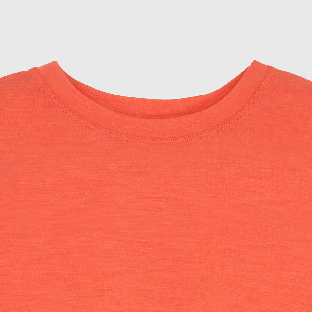 Womens Merino 150 Short Sleeve Relaxed Crew (Coral)