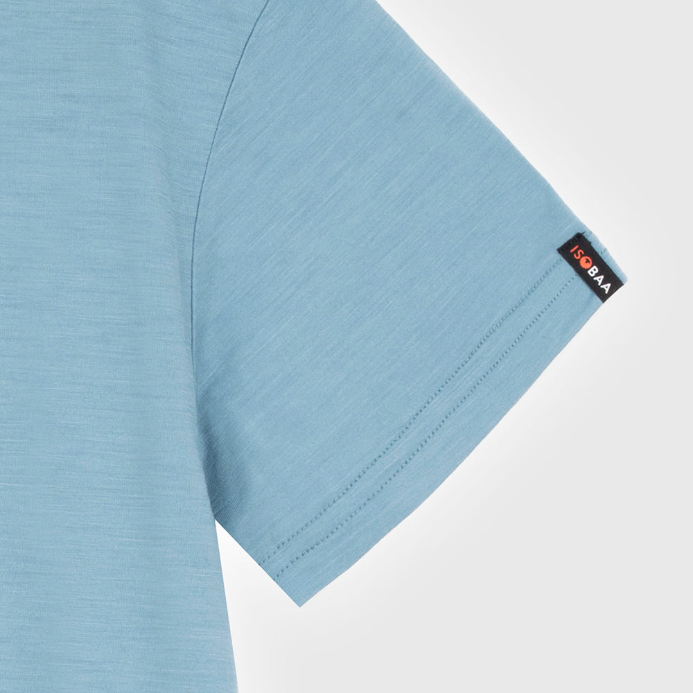 Womens Merino 150 Short Sleeve Relaxed Crew (Lagoon)