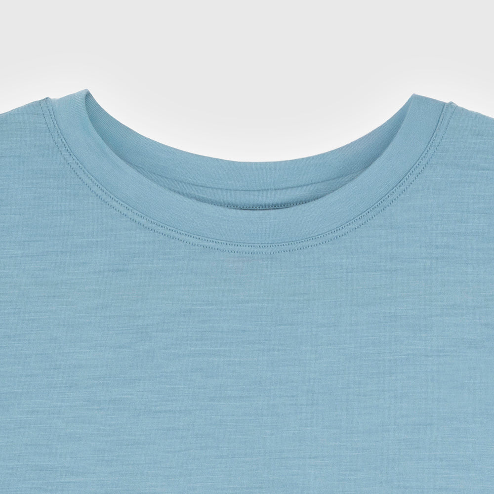Womens Merino 150 Short Sleeve Relaxed Crew (Lagoon)