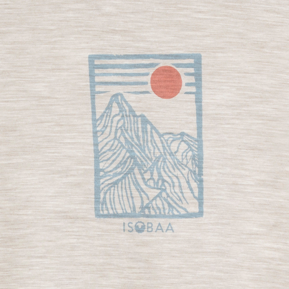 Womens Merino 150 Stamp Summit Tee (Jute/Lagoon)