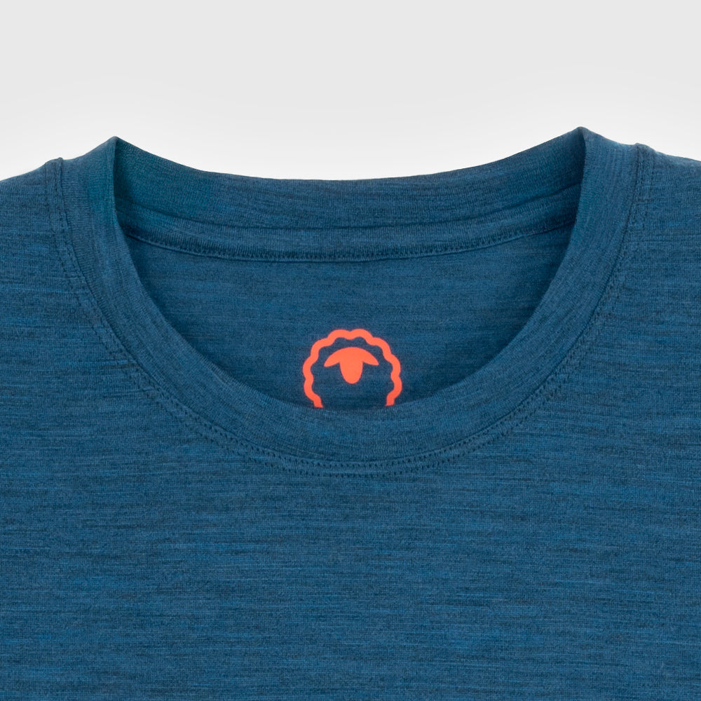 Womens Merino 150 Stamp Summit Tee (Petrol)