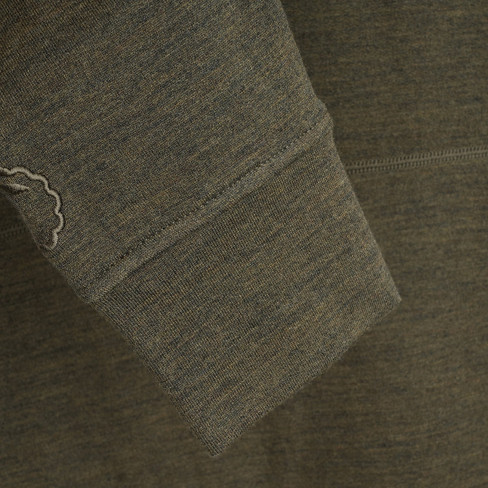 Womens Merino 260 Lounge Hoodie (Dark Olive)