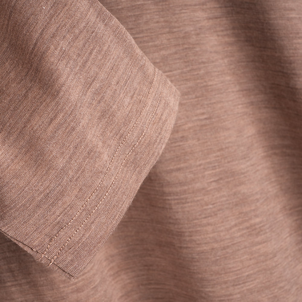 Womens Sketched Horizon Merino 150 LS Relaxed Tee (Bran)