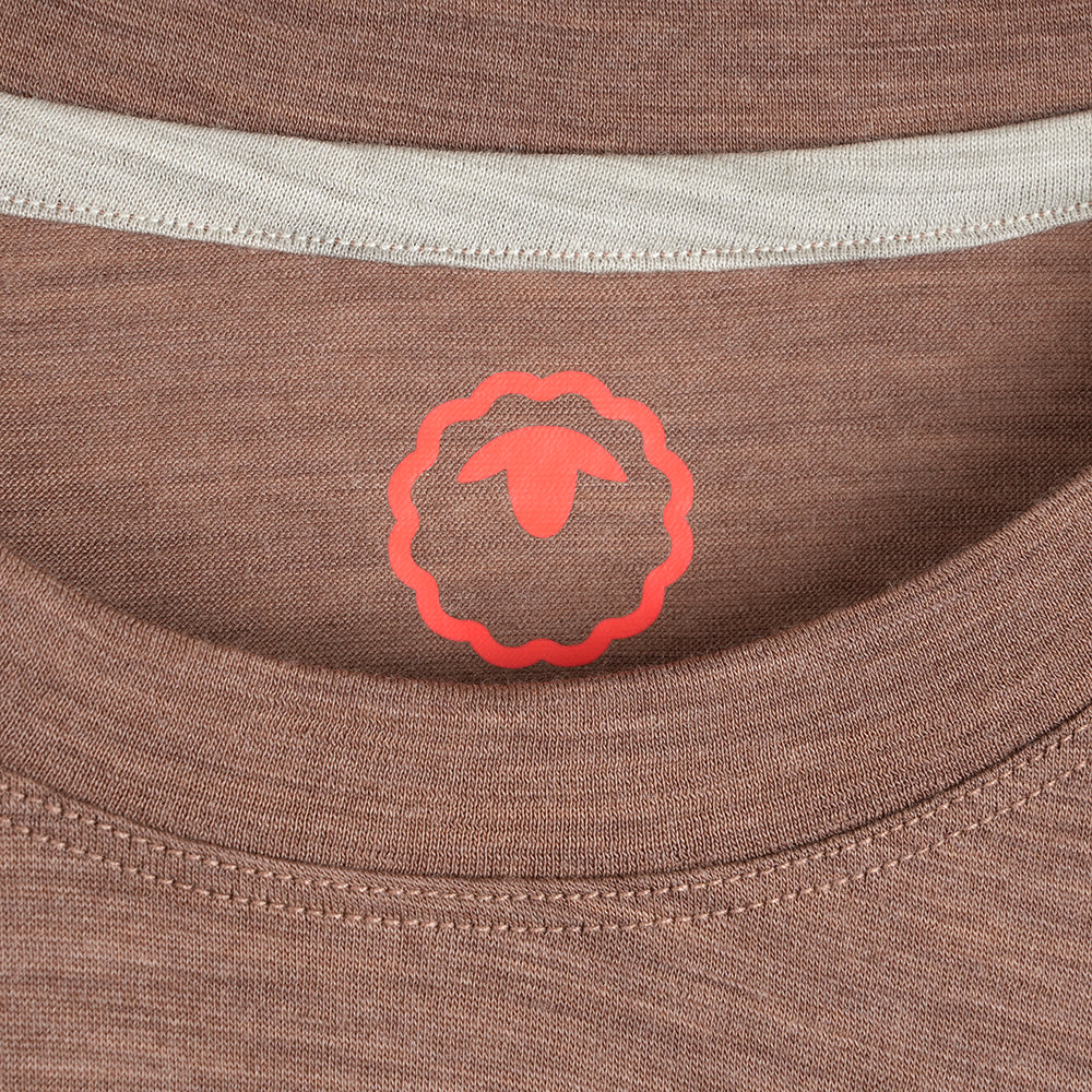 Womens Sketched Horizon Merino 150 LS Relaxed Tee (Bran)