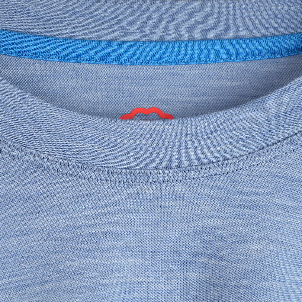 Womens Sketched Horizon Merino 150 LS Relaxed Tee (Sky)