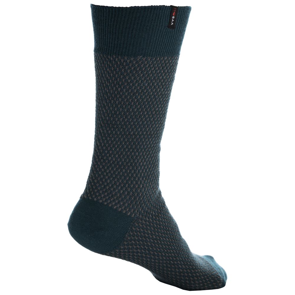 Isobaa | Merino Blend Moss Stitch Socks (3 Pack - Wine/Charcoal/Petrol) | Isobaa's Merino blend moss-stitch socks (3-pack) are a must-have addition to your sock drawer with their cosy texture and natural Merino wool benefits.