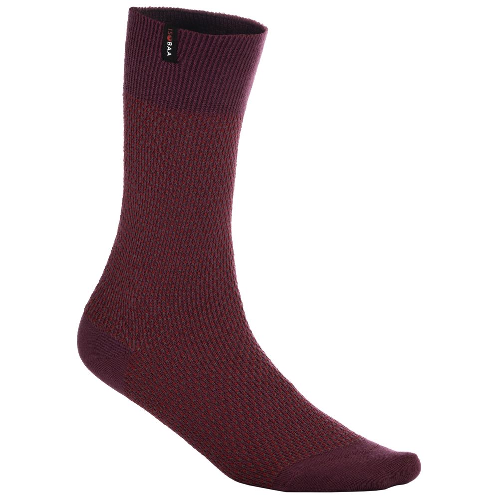 Isobaa | Merino Blend Moss Stitch Socks (3 Pack - Wine/Charcoal/Petrol) | Isobaa's Merino blend moss-stitch socks (3-pack) are a must-have addition to your sock drawer with their cosy texture and natural Merino wool benefits.