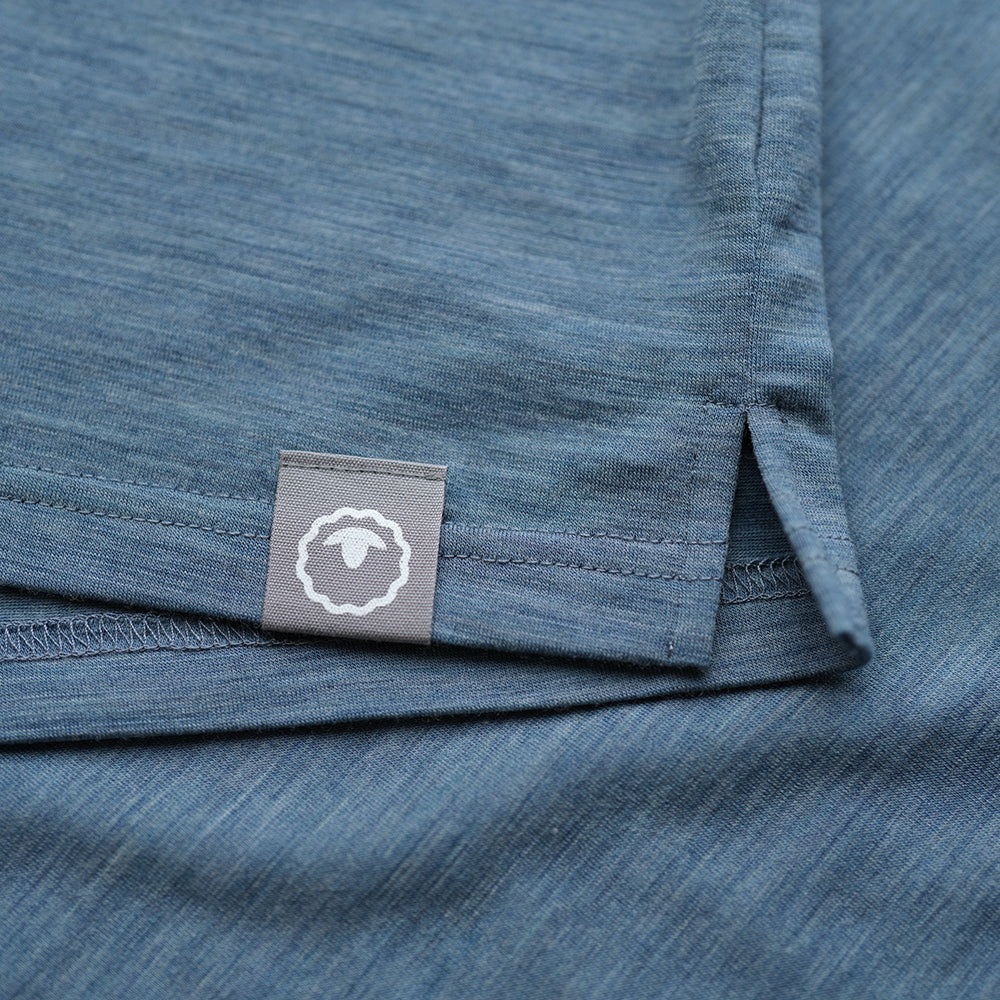 Isobaa | Womens Merino Blend 160 PJ Cami (Ocean Melange) | Indulge in cosy evenings and restful nights with Isobaa's Merino blend cami.