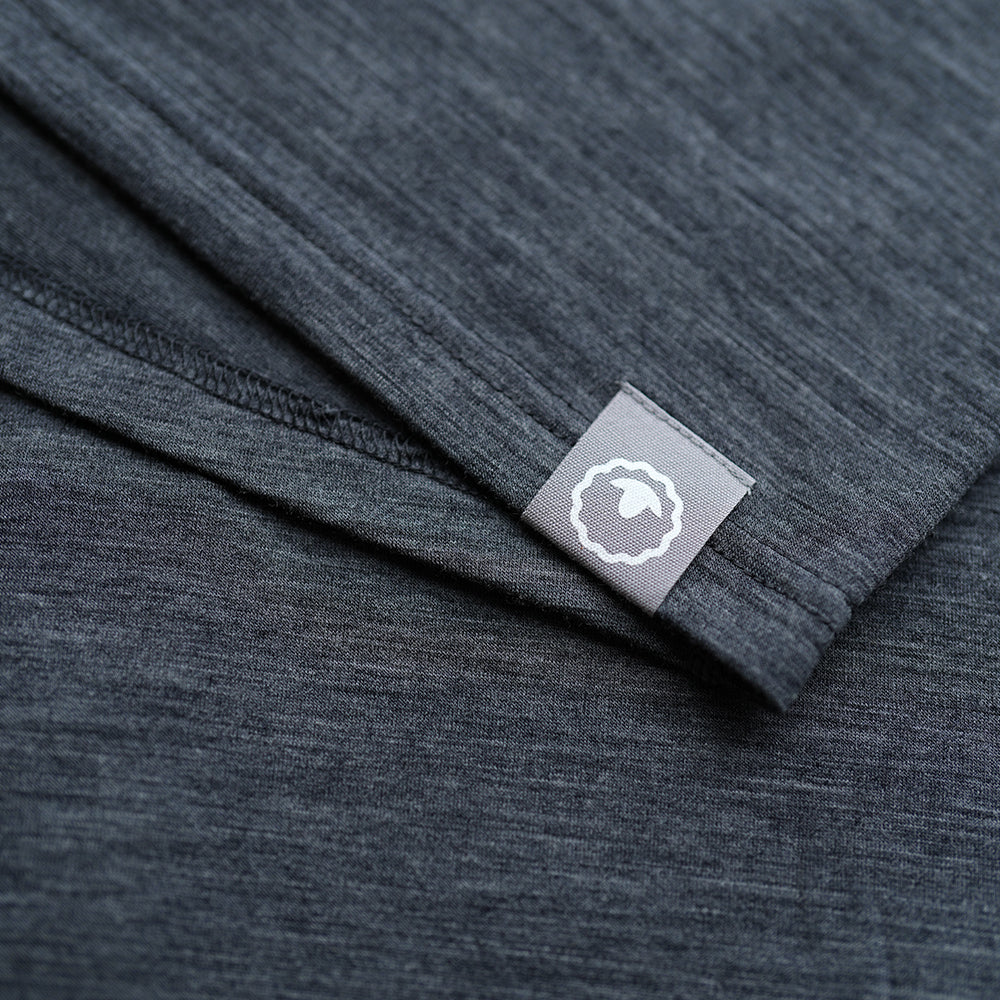 Isobaa | Mens Merino Blend 160 PJ Henley (Smoke Melange) | Relax with our superfine Merino blend Henley.