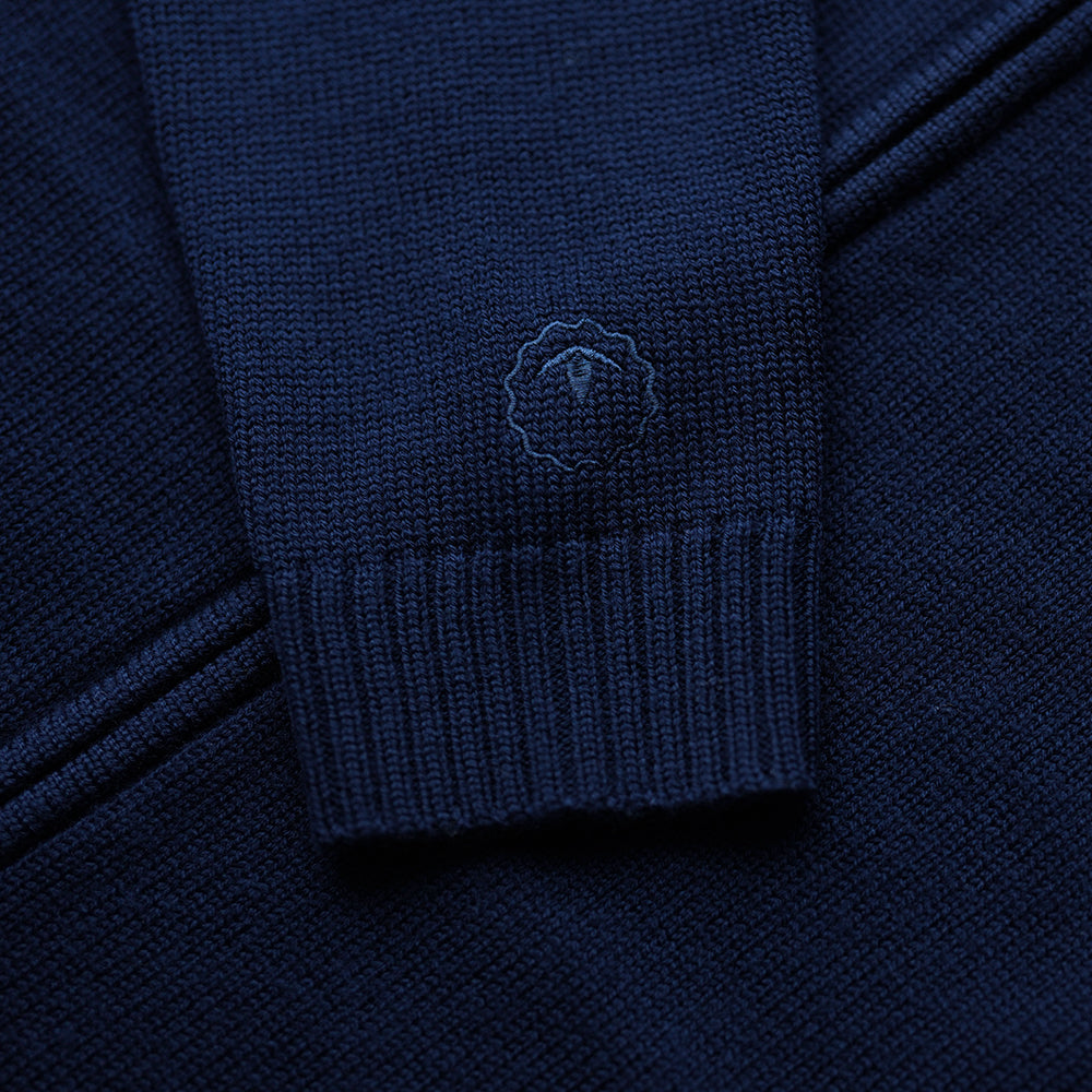 Isobaa | Mens Merino Zip Sweater (Navy) | Discover exceptional warmth, comfort, and everyday versatility with our extrafine Merino wool sweater.
