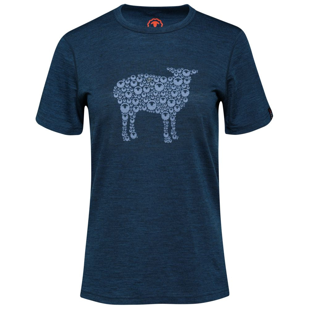Isobaa | Womens Merino 150 Sheep Tee (Petrol/Sky) | Gear up for everyday adventures in Isobaa's superfine Merino Tee.