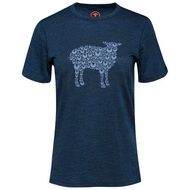 Isobaa | Womens Merino 150 Sheep Tee (Petrol/Sky) | Gear up for everyday adventures in Isobaa's superfine Merino Tee.