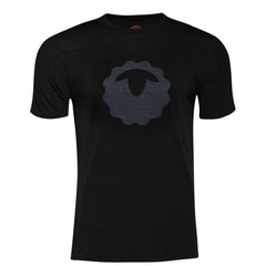 Mens Merino 150 Emblem Tee (Black/Charcoal)