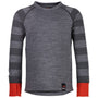 Kids Merino Blend 200 Long Sleeve Crew (Charcoal/Smoke)