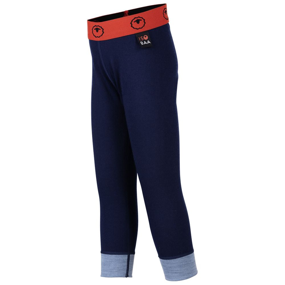Isobaa | Kids Merino Blend 200 Leggings (Navy/Sky) | Gift all-day comfort and performance with Isobaa's Merino Wool tights.