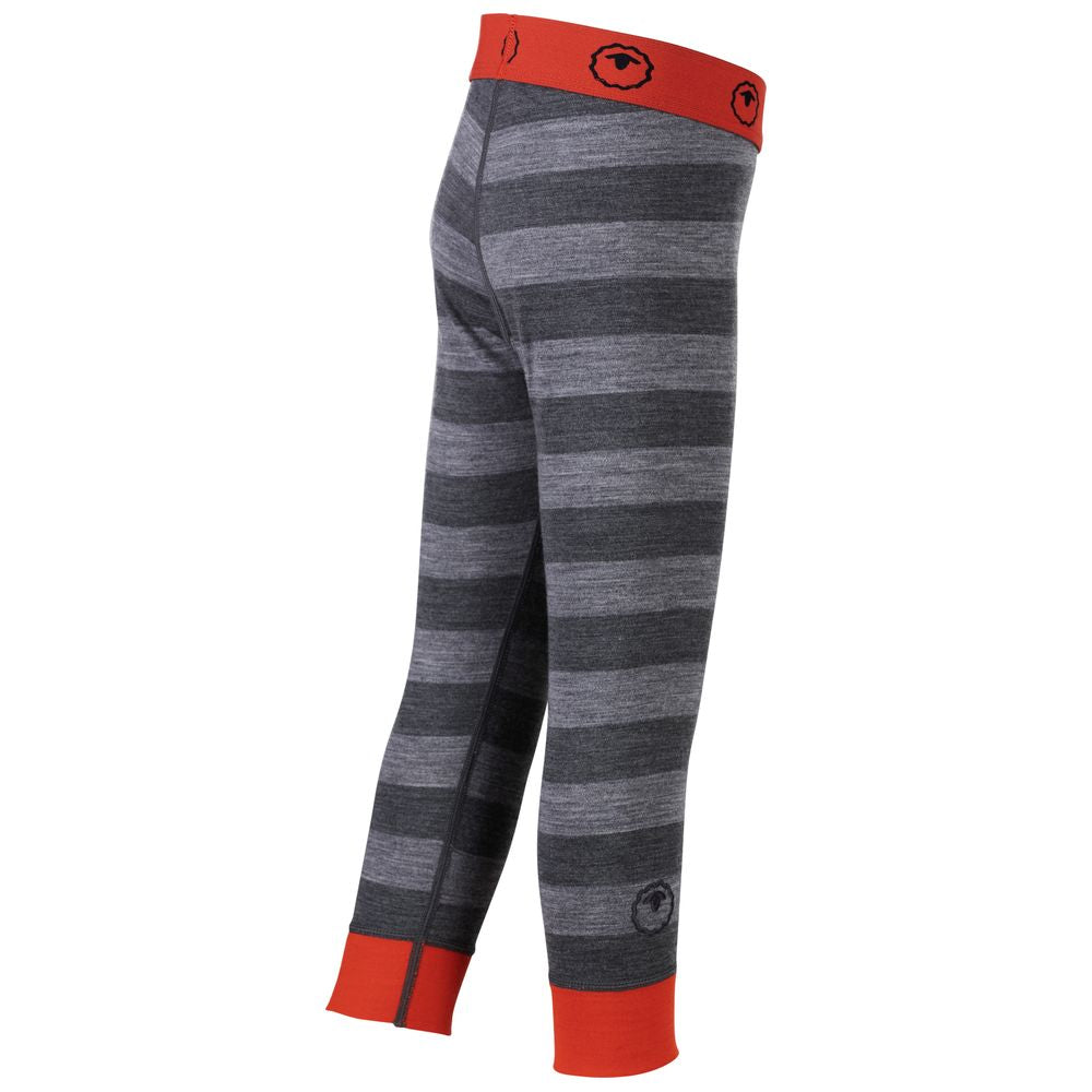 Isobaa | Kids Merino Blend 200 Leggings (Stripe Charcoal/Smoke) | Gift all-day comfort and performance with Isobaa's Merino Wool tights.