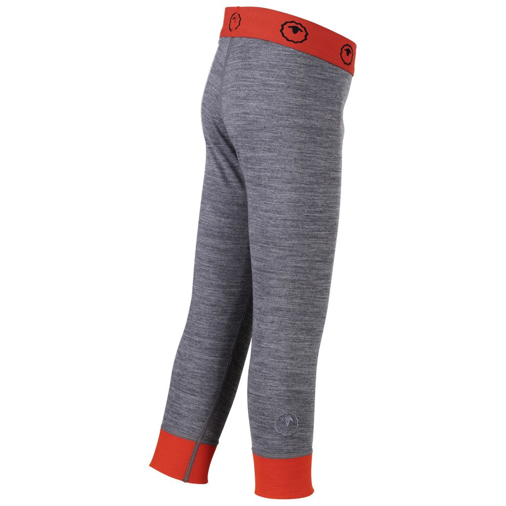 Isobaa | Kids Merino Blend 200 Leggings (Charcoal/Orange) | Gift all-day comfort and performance with Isobaa's Merino Wool tights.