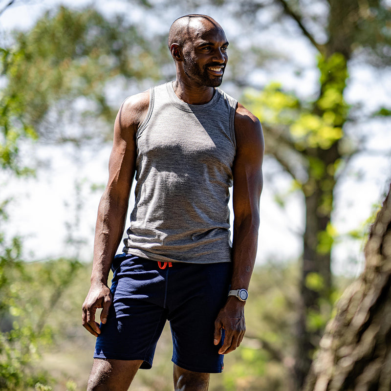 Isobaa | Mens Merino 200 Shorts (Navy) | Our premium 200gm Merino wool shorts are ideal for exercise, post-workout relaxation, weekend lounging, errands, or tackling your daily routines – experience unmatched softness, natural temperature regulation, and odour-resistance.